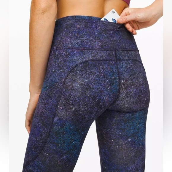 Lululemon RARE Fast Free Tight II 25" Nulux Polar Lights Blue Multi Celestial 6 - Picture 11 of 12